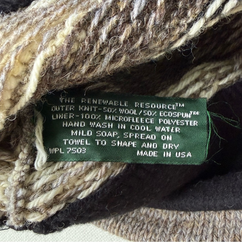 The Renewable Resource | Vintage Moose Knit Winter Hat Wool Blend Made in USA - Picture 5 of 5